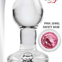 Pink Gem Glass Plug - Small - Pink
