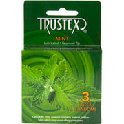 Trustex Flavored Lubricated Condoms - 3 Pack - Mint