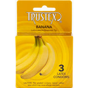 Trustex Flavored Lubricated Condoms - 3 Pack - Banana