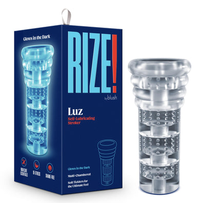 Rize - Luz - Glow in the Dark Self- Lubricating  Stroker - Clear