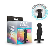 Anal Adventures - Platinum - Silicone Vibrating Prostate Massager 02 -Black