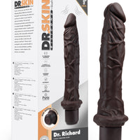 Dr. Skin Silicone - Dr. Richard - 9 Inch Vibrating Dildo - Brown