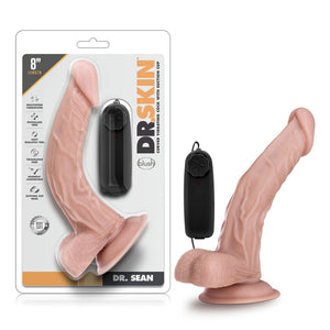 Dr. Skin - Dr. Sean - 8 Inch Vibrating Cock With  Suction Cup - Vanilla