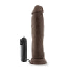Dr. Skin - Dr. Throb - 9.5 Inch Vibrating  Realistic Cock With Suction Cup - Chocolate