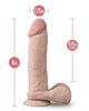 Dr. Skin Plus - 9 Inch Thick Posable Dildo With Balls - Vanilla