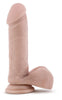 Dr. Skin Plus - 8 Inch Posable Dildo With Balls -  Vanilla