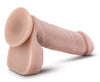 Dr. Skin Plus - 8 Inch Posable Dildo With Balls -  Vanilla