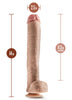 Dr. Skin - Dr. Michael - 14 Inch Dildo With Balls  - Beige