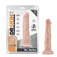 Dr. Skin Silicone - Dr. Carter - 7 Inch Dong With Suction Cup - Vanilla