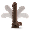 Dr. Skin Plus - 9 Inch Posable Dildo With Balls  - Chocolate