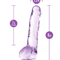 Naturally Yours - 8 Inch Crystalline Dildo - Amethyst