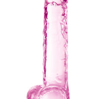 Naturally Yours - 7 Inch Crystalline Dildo - Rose