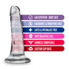 Naturally Yours - 5.5 Inch Glitter Dong - Sparkling Clear