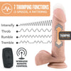 Dr. Skin Silicone - Dr. Beckham - 7 Inch Thumping  Dildo With Remote Control - Vanilla