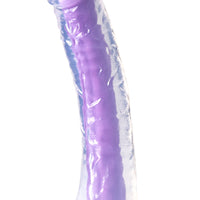 Neo Elite Glow in the Dark - Light - 7 Inch  Silicone Dual Density Dildo - Neon Purple