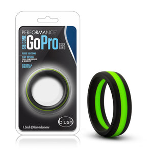 Performance - Silicone Go Pro Cock Ring -  Black-green-black