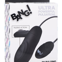 7x Pulsing Rechargeable Silicone Bullet- Black