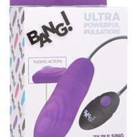 7x Pulsing Rechargeable Silicone Bullet- Purple