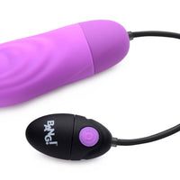 7x Pulsing Rechargeable Silicone Bullet- Purple