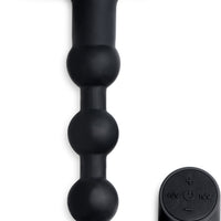 Bang - Vibrating Silicone Anal Beads and Remote Black