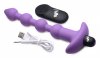 Bang - Vibrating Silicone Anal Beads and Remote Control - Purple