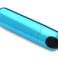 10x Rechargeable Vibrating Metallic Bullet - Blue