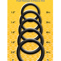 Boneyard Silicone Ring 5 Pc Kit - Black