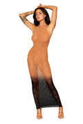 Bodystocking Gown - One Size - Black/copper