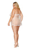 Babydoll and Pearl G-String - Queen Size - White
