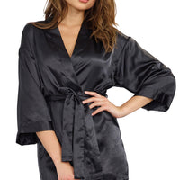 Robe, Chemise, Padded Hanger - Medium - Black