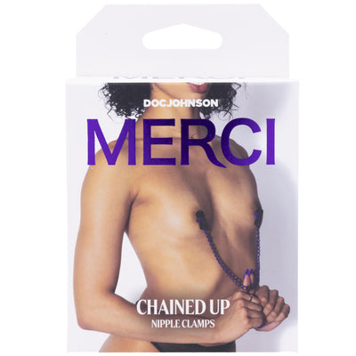 Merci - Chained Up - Nipple Clamps - Violet/black