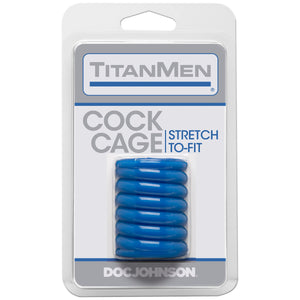 Titanmen Cock Cage - Blue
