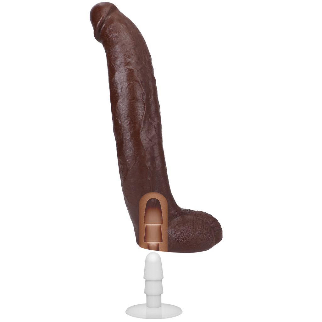 Signature Cocks - Brickzilla - 13 Inch Ultraskyn  Cock With Removable Vac-U-Lock Suction Cup -  Chocolate