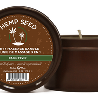 Hemp Seed 3-in-1 Massage Candle Cabin Fever 6oz-  170 G