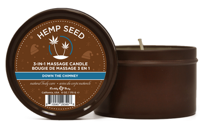 Hemp Seed 3-in-1 Massage Candle Down the Chimney  6oz- 170 G