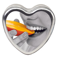 Edible Heart Candle - Mango - 4 Oz.