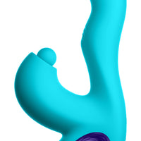 Klio Triple Action Thumping Rabbit Vibrator -  Turquoise