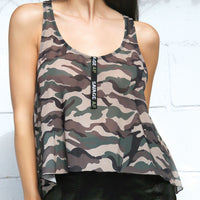 Savage Af Swing Top - Forest Camo - S-m