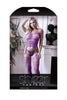Purple Haze Strappy Gartered Bodystocking - One  Size