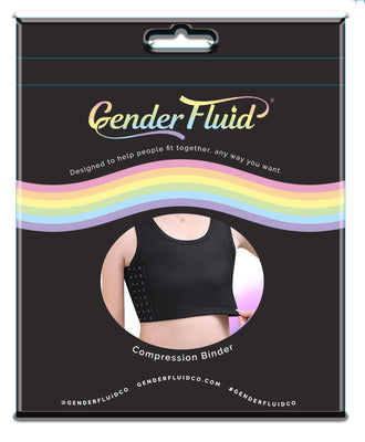 Gender Fluid Chest Compression Binder - Medium -  Black