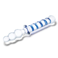 10 Inch Twister Dual-Ended Dildo - Clear/blue