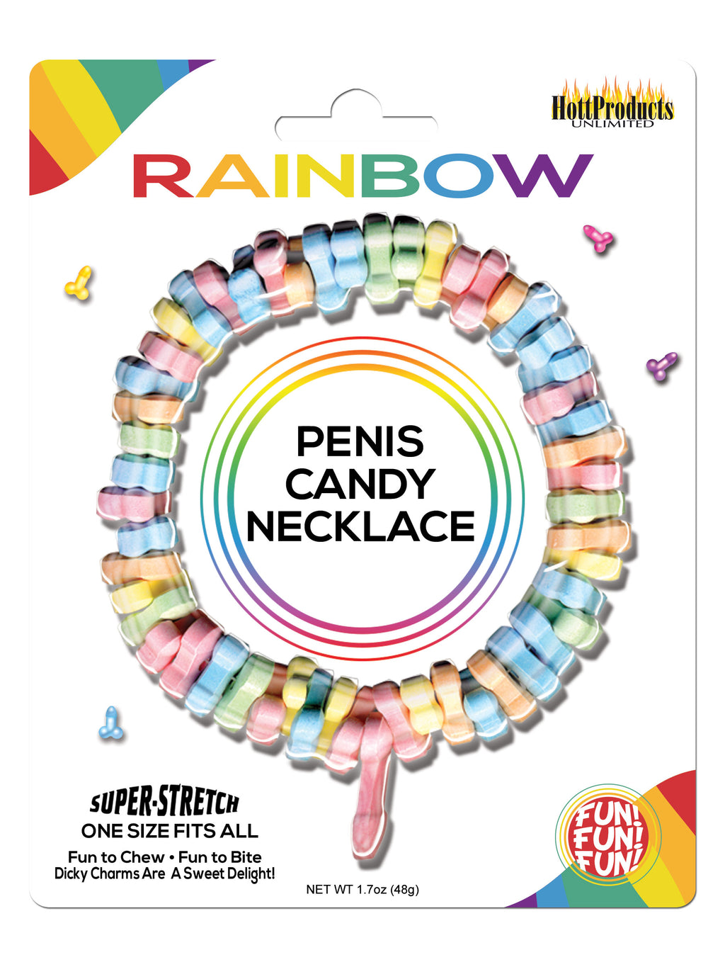 Dicky Charms Multi-Flavored Penis Shaped Candy Necklace