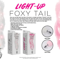 Foxy Tail - Light Up Faux Fur Butt Plug - Pink Plug - Pink