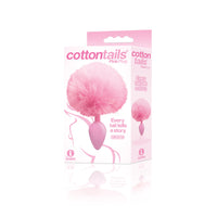 The 9's Cottontails Silicone Bunny Tail Butt Plug  - Pink