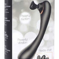 Shegasm Pose 7x Bendable Suction Silicone Vibrator - Black