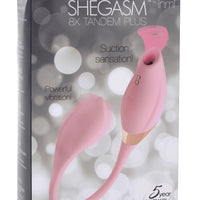 Shegasm 8x Tandem Plus Silicone Suction Clit  Stimulator and Egg