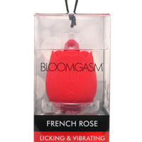 Bloomgasm - French Rose Licking and Vibrating  Stimulator - Red