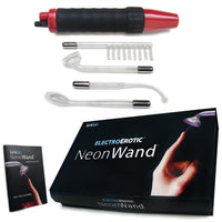 Neon Wand Electrosex Kit - Red and Black Handle  Red Electrode
