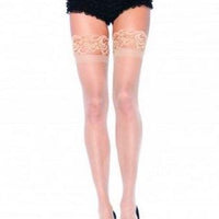 Stay Up Lace Top Sheer Thigh Highs - One Size - Nude