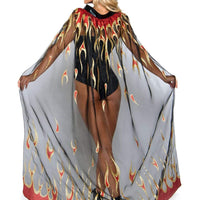 Glitter Flame Devil Cape and Devil Horns